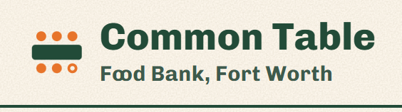 The Common Table Food Bank sign